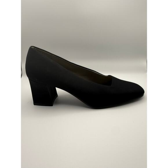Bandolino Black Pumps 7.5 Minimalist Block Heel Classic Workwear Quiet Luxury - Picture 6 of 8